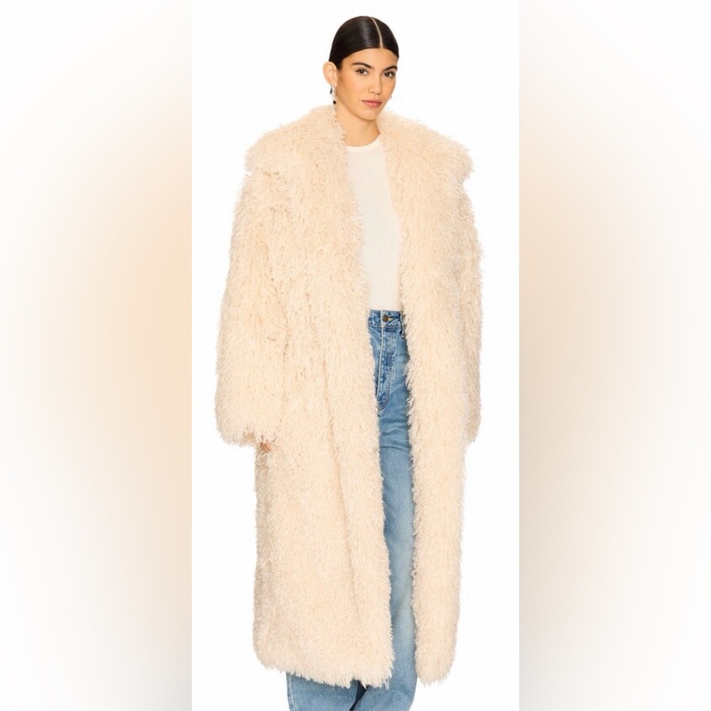 NANUSHKA Kilah Women's Cream Faux Fur Coat